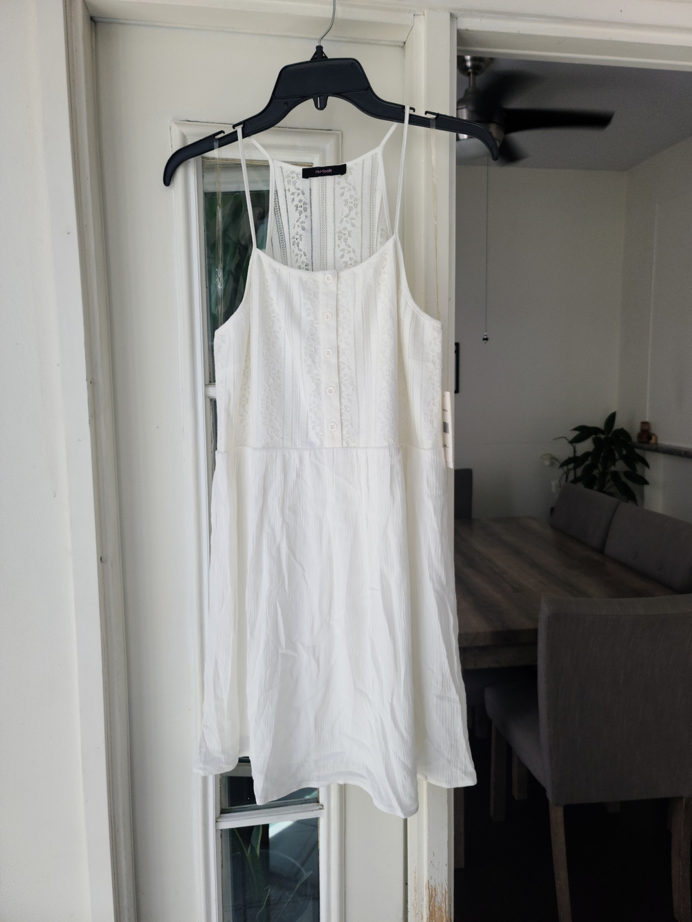 White Lace-Trim Mini Sundress - Unbranded - Picture 1 of 7